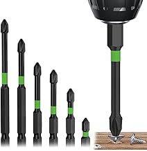 6 Pcs Conjunto de Bits de Chave de Fenda Magnética, Extrator de Parafuso Antiderrapante E Conjunto de Bits de Chave de Fenda Magnética, para Broca de Chave de Fenda de Impacto