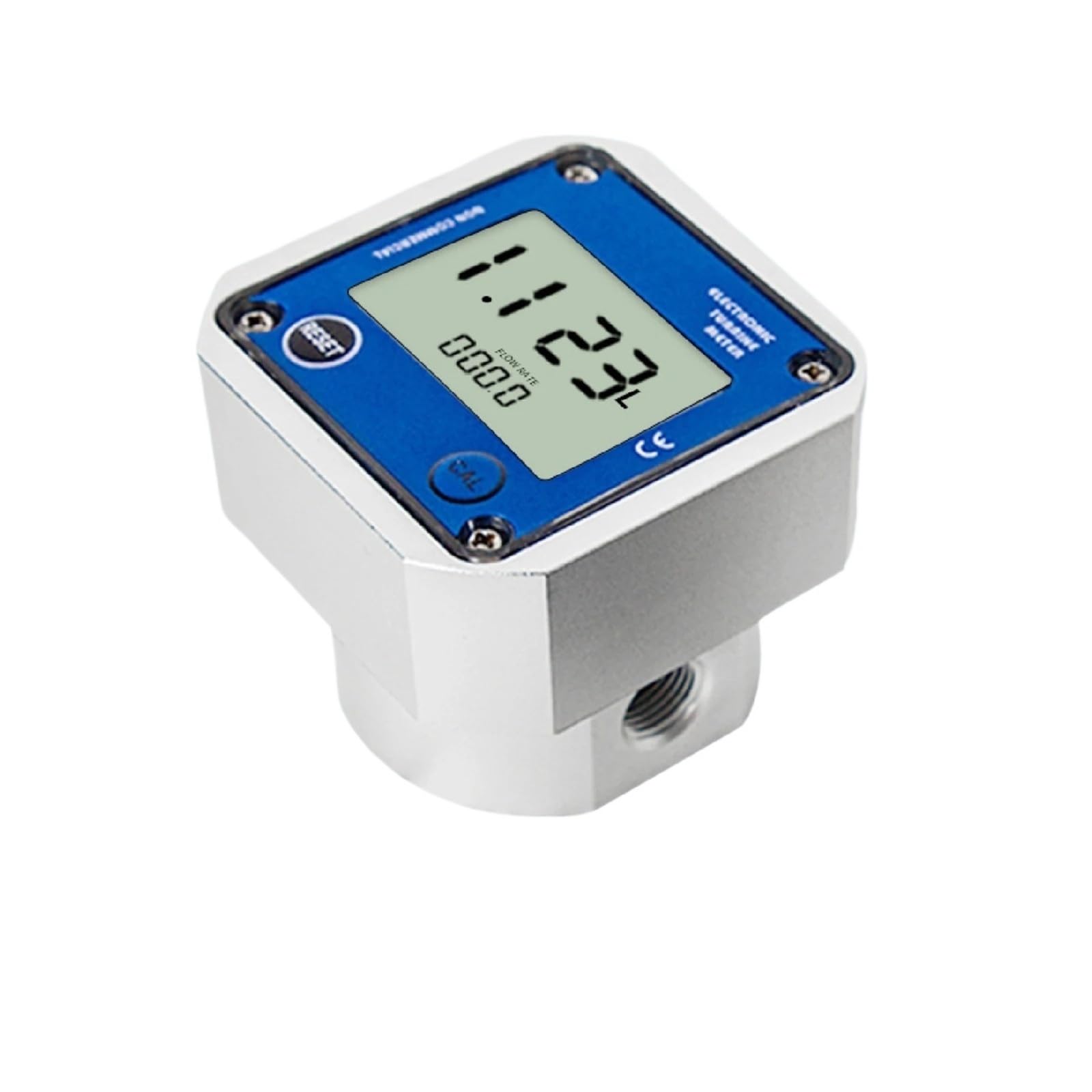 Electromagnetic Flow Meter, Digital Oval Gear Flow Meter Fuel Flowmeter Aluminum Body Chemical Application 0.1‑50L/min(G1-2-RS485)