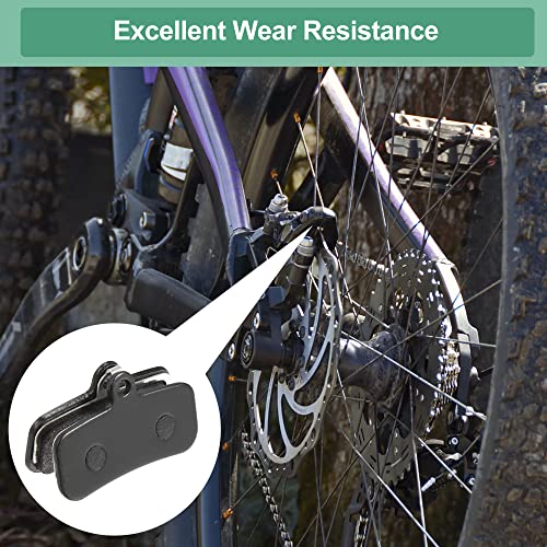 X AUTOHAUX 4 Pair Semi Metal Disc Bike Brake Pad W/Split Pin for SHIMANO Saint, Black - Image 3