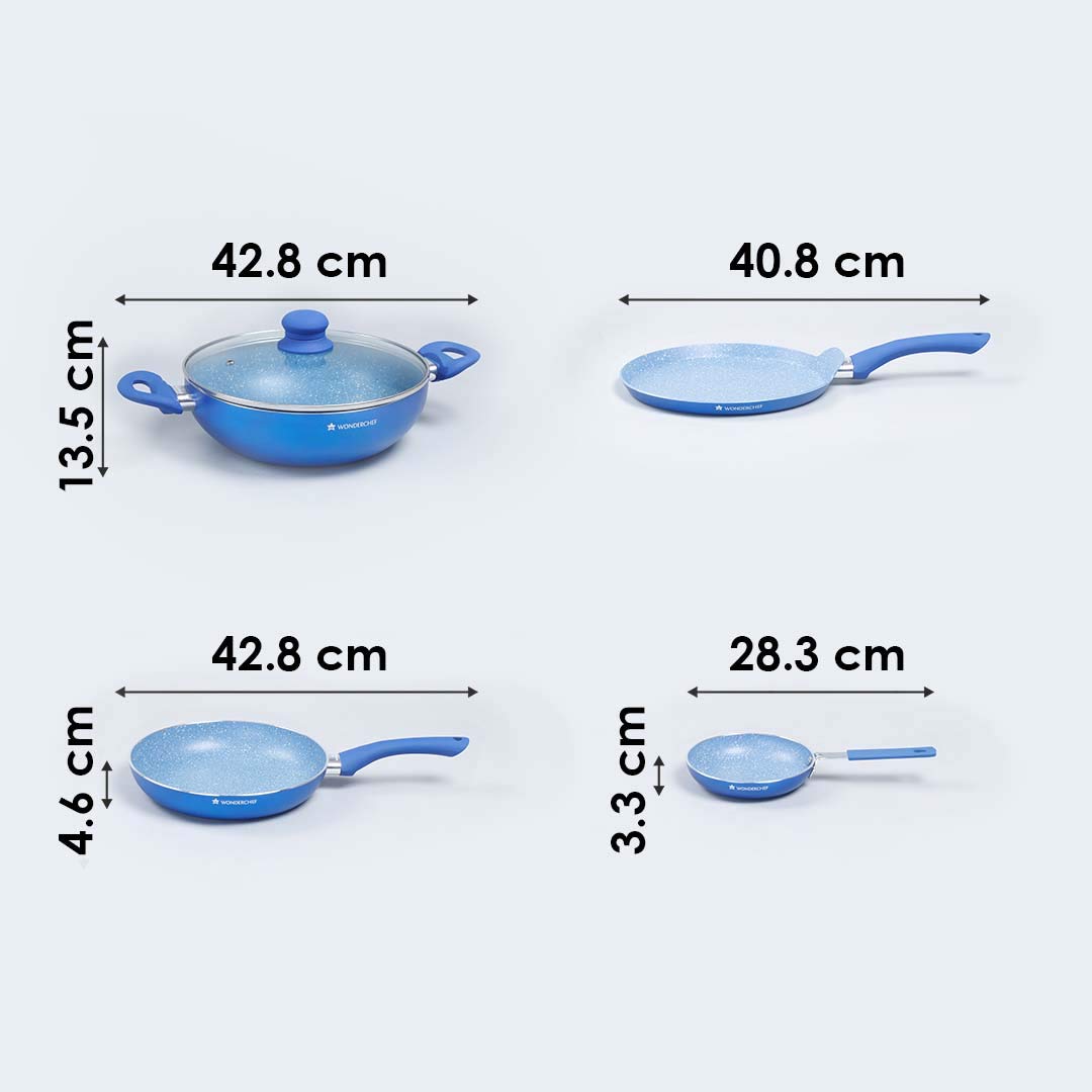 Wonder Chef 63151720 Wonderchef Royal Velvet podstawa indukcyjna zestaw naczyń aluminiowych z darmowym mini 1,5 litra