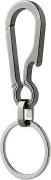 Titanium Carabiner Keychain Multi Functional Lightweight Outdoor Keychain Minimalist Key Holder with Titanium Key Ring