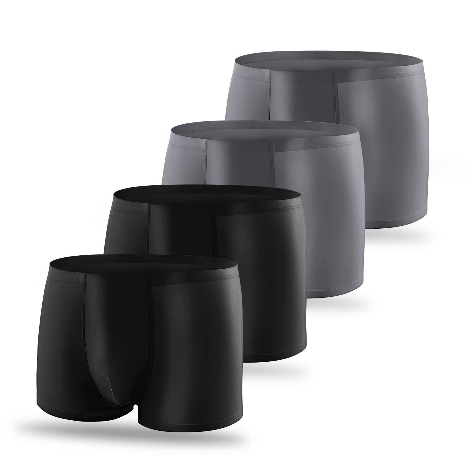 SIHOHAN Boxershorts Herren 4er Pack Unterhosen, Atmungsaktiv Männer Retro Shorts Unterwäsche, Sehr Flache und Feine Nähte S,M,L,XL,2XL