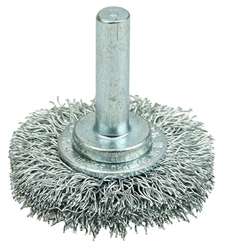 Image of Weiler 36208 Wolverine 1-1 /2 inch Crimped Wire Wheel, .012 inch Steel Fill, 1 /4 inch Stem (Pack of 10)