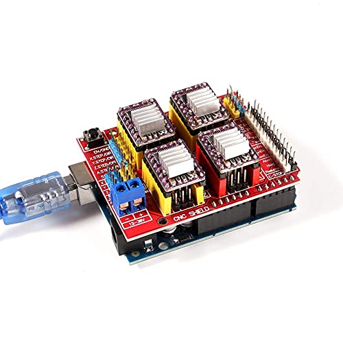 Lysee 3D Printer Parts & Accessories - Aokin 4PCS RAMPS 1.4 Mechanical Switch Endstop + CNC Shield V3.0 Jumpers DRV8825 A4988 GRBL Stepper Motor Driver Heat Sink - (Color: 3D Printer CNC Kits)
