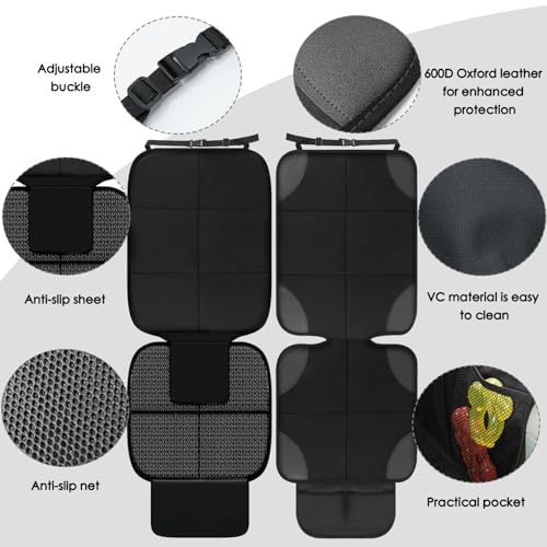 Image of Gigmeta Child Seat Pad, Premium Non-Slip Water-Repellent Car Seat Protector, Back Seat Protector for Baby Seat, Child Seat & Pets, ISOfix Suitable Seat Protector for All Child Seats