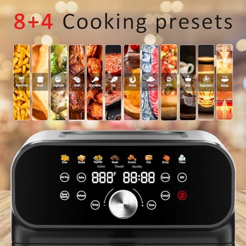 Whuto Air Fryer, 5.5Qt Air Fryer Oven With Led Digital Touchscreen, 12 Preset Cooking Functions Air Fryers, Bake, Reheat thumb #1