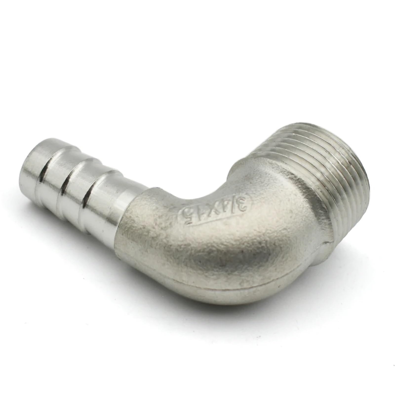 1 raccordo a gomito morbido per tubo flessibile 8 10 12 14 15 16 20 50 mmBSPT filettatura esterna in acciaio inox 304 1/8 "0,25" 3/8 "0,5" 3/4 "1 raccordo (3l8-8 mm)