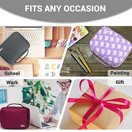 VASCHY Estuche Grande, Estuche Escolar de Grande Capacidad para Mujer Hombre Estuche Lapices Estuches Multifuncional para Papelería con Compartimento Extraíble para Escuela Oficina Trabajo, Gris - imagen 8