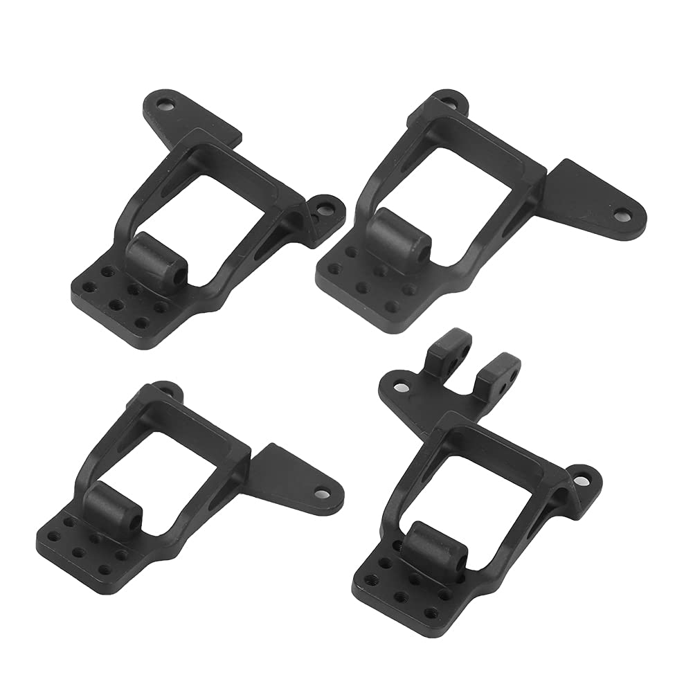 Support de choc RC en alliage d'aluminium, amortisseurs avant et arrière réglables, supports de tours d'amortisseurs pour voiture Traxxas TRX4 RC 1/10, 4 pièces, noir ou argent (Noire)