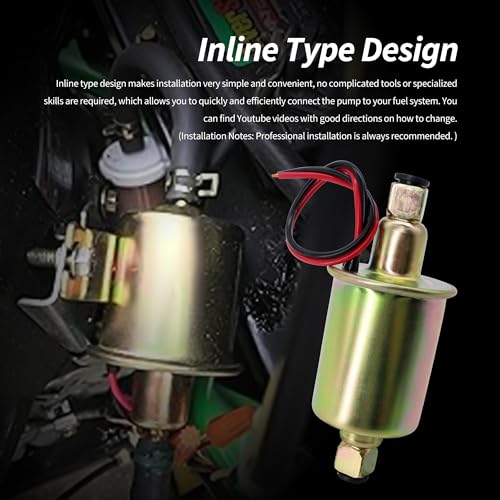 OXCANO Bomba de combustível elétrica universal de 6 volts com kit de instalação de substituição para