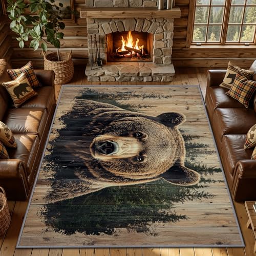 Tapete decorativo Wildlife 3x4 patas oso miniatura 1