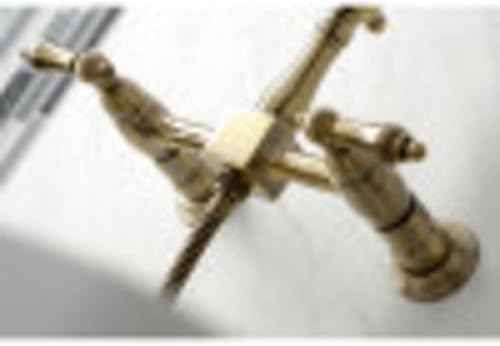 Miniatura 5 de Kingston Brass KS1248ALBS Heritage Bridge - Grifo de cocina, níquel cepillado