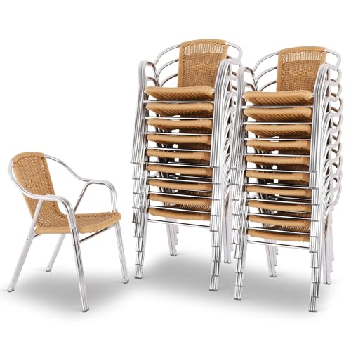 MACOShopde by MACO Möbel Bistrostuhl 20er-Set, Outdoor-Stapelstuhl mit...