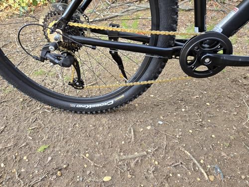 Tailcle Gold 9 Speed Bike Chain, Bicycle Chain Bike Parts Chain Replacement for Road E-Bike Mountain Racing Cycling E-Bike MTB BMX (Gold 9 Speed)