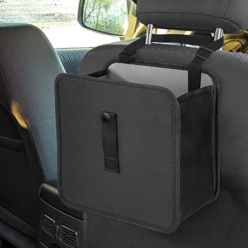 Image of LLOUSSAK Foldable Car Trash Can, Hanging Car Garbage Can - Waterproof Leakproof, Large Capacity Leakproof Trash Bag Garbage Can for Car Interior Accessories