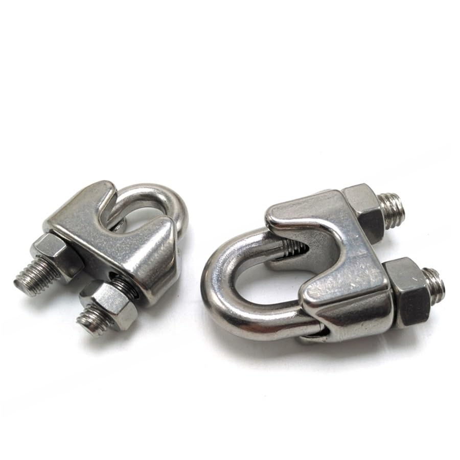 Morsetti Per Fune Morsetti for fune metallica M2-M32, morsetto for fune metallica in acciaio inossidabile 304/316, fermacavo Morsetti Per I Cavi (Size : M3-50 Pcs -ss316)