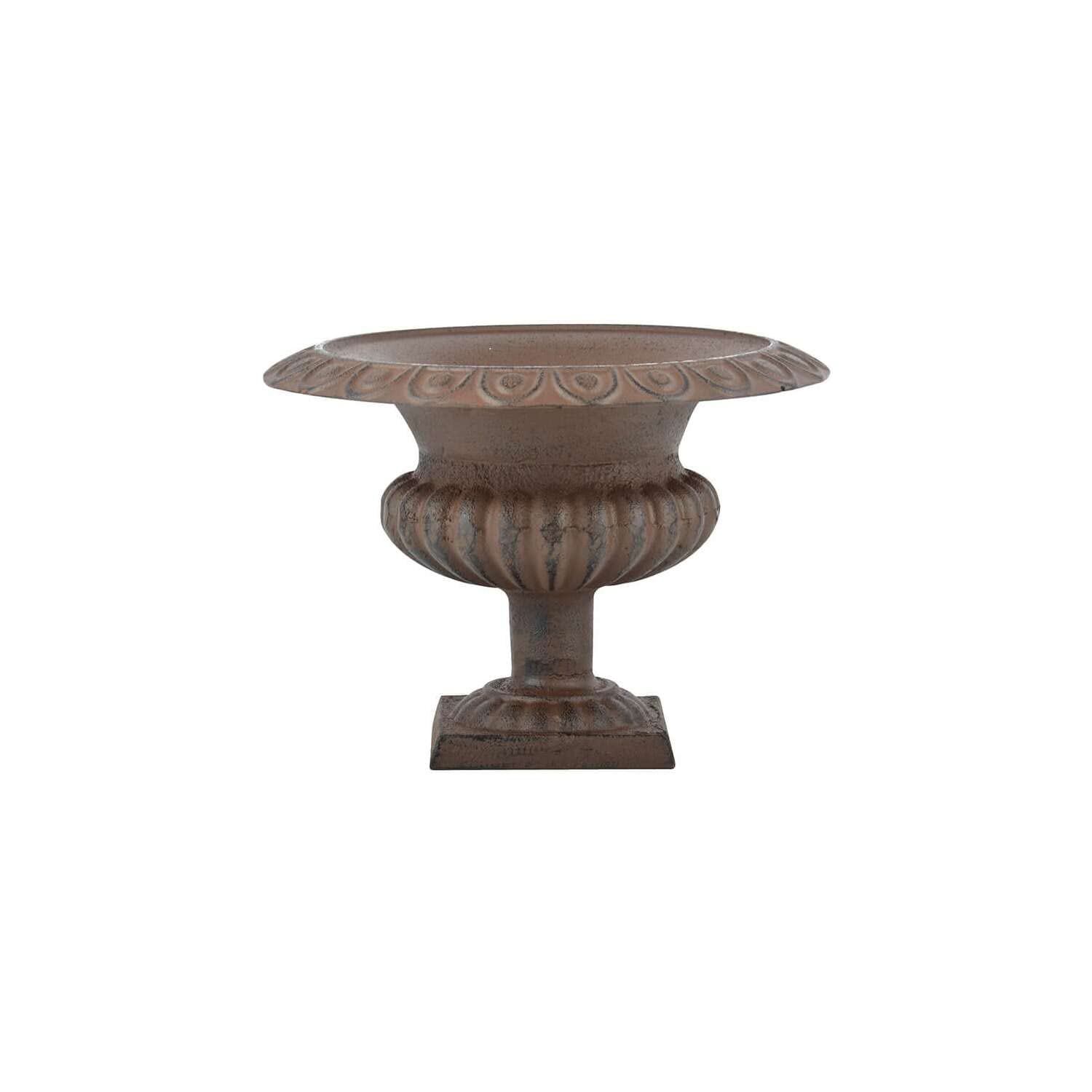 Esschert Design Cast Iron French Urn Planter, Brown, 27,8 x 26,7 x 25,3 cm