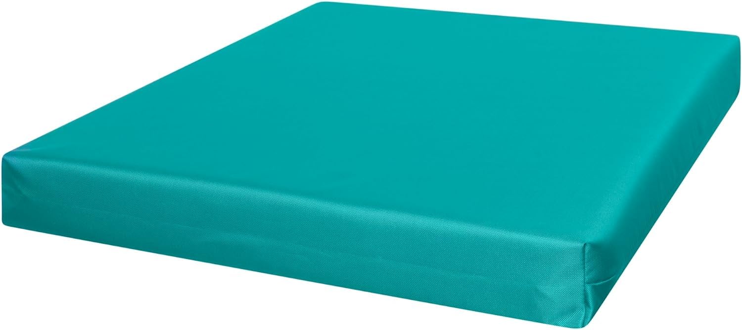 Waterproof Indoor Outdoor Chair Foam Seat Pads Seat Cushions for Rattan Chair,Your Office,Garden,and Chair Cushionswith Removable Zipper Cover 4cm Thickness (Bottle Green, 51 x 51 cm / 20" x 20")