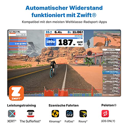 RENPHO KI Smart Heimtrainer Ergometer Indoor-Fahrrad mit Automatischem Widerstand, Stationäres Fahrrad mit FTP Power… – Bild 4