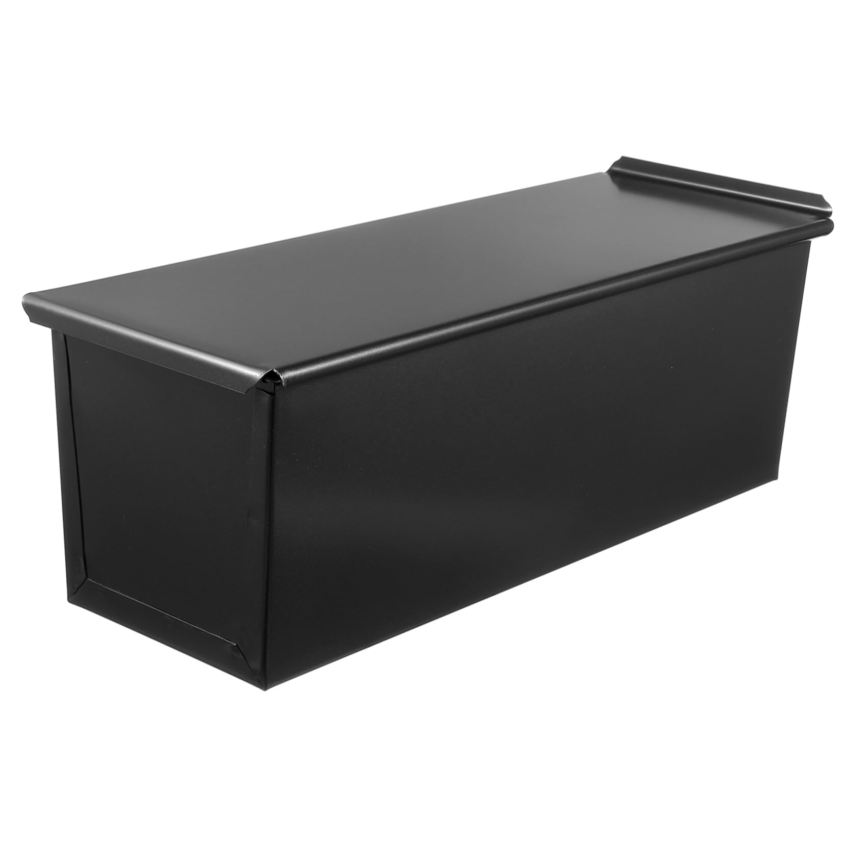 MAGICLULU Molde Rectangular para Pan con Tapa Negra de Acero Inoxidable Antiadherente para Hornear Pan Casero y Tostadas en Horno con Capacidad de 750g
