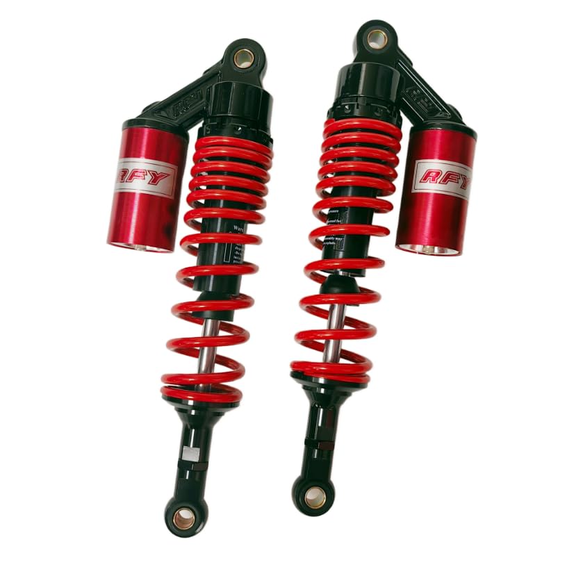 320mm 12.5 Zoll 7mm Feder Universal Motorrad Stoßdämpfer Hinterradaufhängung ATV Quad Roller Dirt Bike Für CBR600 CBR400 CB500 YZF XC EXC XCF Rot Schwarze
