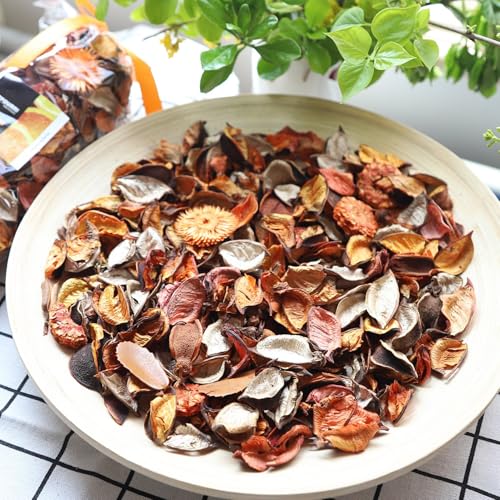 Qingbei Rina Fall Potpourri Bags,Orange Scented Potpourri Dried Flowers, Autumn Decorative Bowl Vase Filler,Home Fragrance,Harvest Farmhouse Bathroom Decor,8.4oz(Citrus) - Image 4