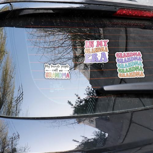 Image of Grandma Floral Stickers Nana Gigi Stickers Bulk in My Grandma Era Mother's Day Gifts for Grandma Vinyl Decal Decorations for Car Truck Laptop Windows Water Bottle Tumbler