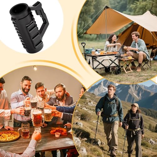 Soporte doble para latas de cerveza reutilizable y portátil para acampadas 4