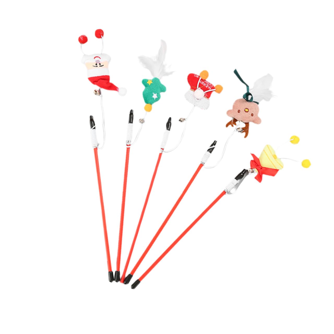 Yardwe 3sets Lustige Necken Sticks Für Katzen Weihnachten Katze Interaktive Spielzeug Teaser Spielzeug Pet Supplies 5 Stücke * 3
