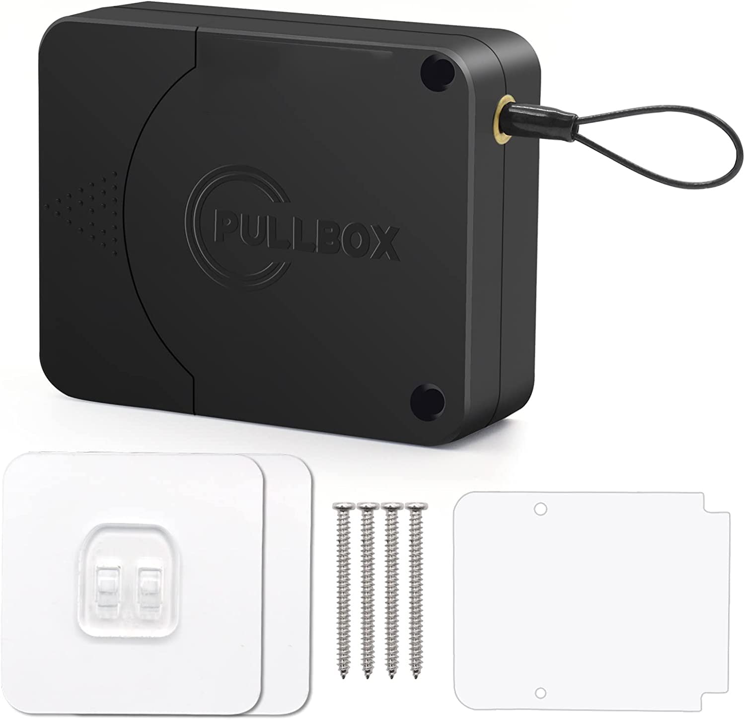 SYOSI Automatic Sensor Door Closer Plus - Punch-Free, Forceful With Built-in Buffer for Family Doors, Wardrobe, Window - 1200g, 4.9FT (1 Pack Black)