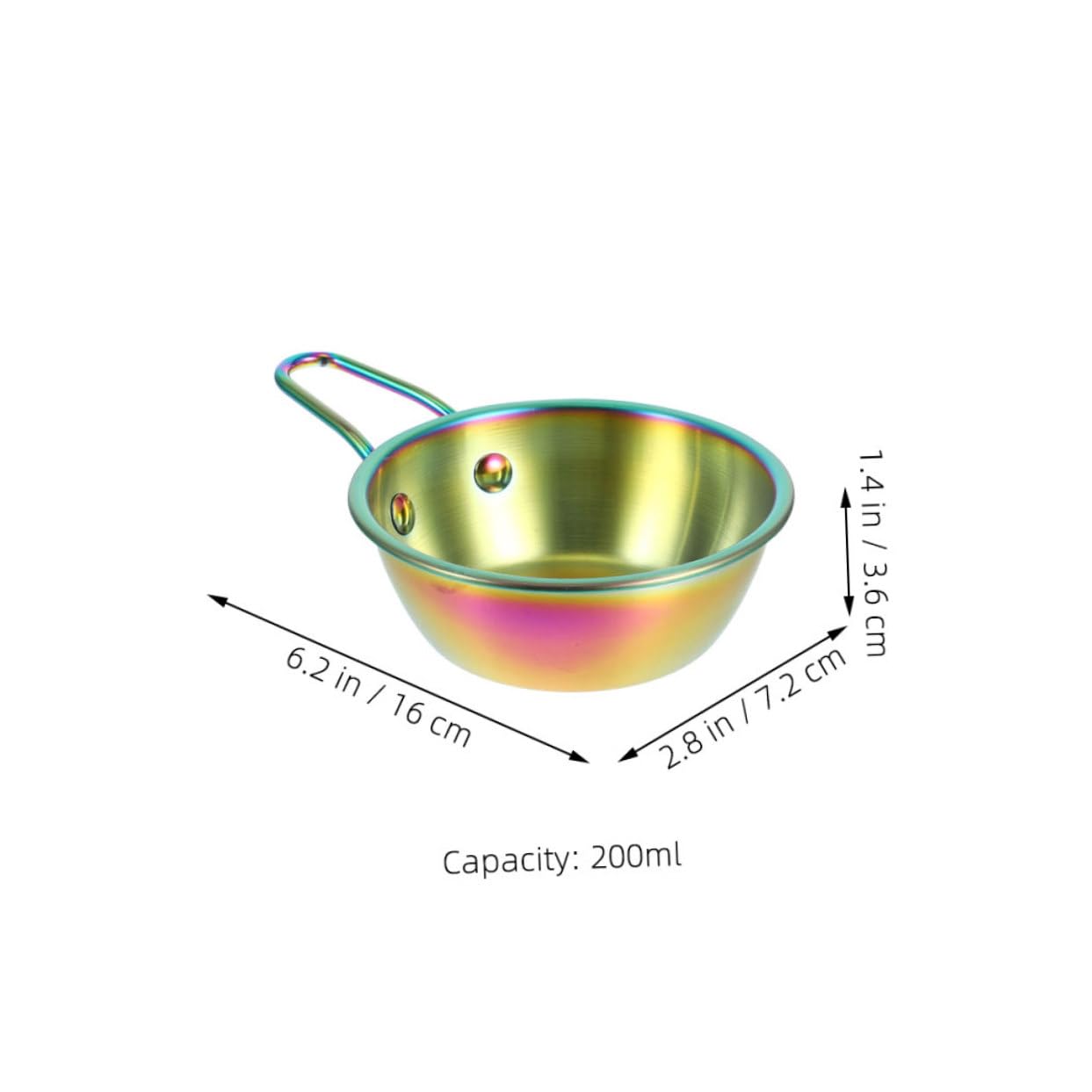 Cabilock Traditional Korean Rice Wine Bowl Handle Small Sauce Bowl for Dipping for Korean Food Restaurant and Home Use