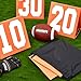 Liliful Set of 11 Football Yard Markers High Visibility Football Field Yard Line Markers 12.5 Inch Portable Weighted Yardage Marking with Carrying Bag for Sports Game Training