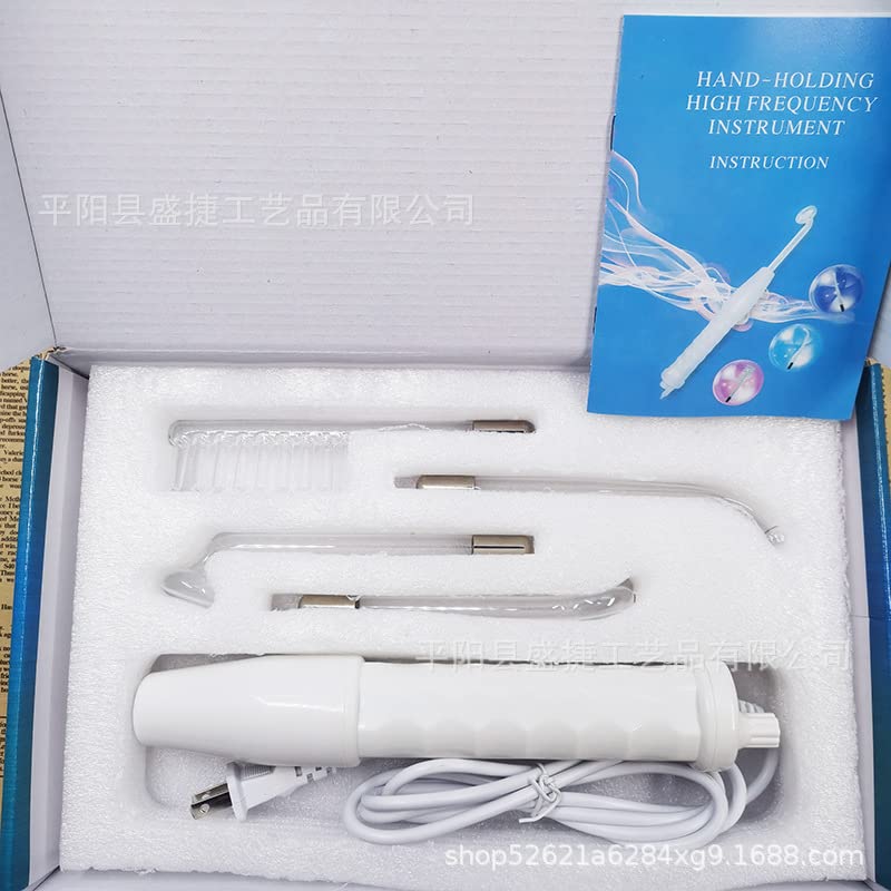 High-frequency electrotherapy apparatus electrotherapy comb high-frequency portable acne-removing instrument high-frequency electrotherapy stick beauty instrument white U.S. regulations