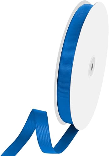 Quhora Cinta de grogrén azul de 58 pulgadas x 100 yardas, perfecta para envolver regalos, manualidades, costura, decoración de bodas, accesorios Quhora Cinta de grogrén azul de 58 pulgadas x 100 yardas, perfecta para envolver regalos, manualidades, costura, decoración de bodas, accesorios