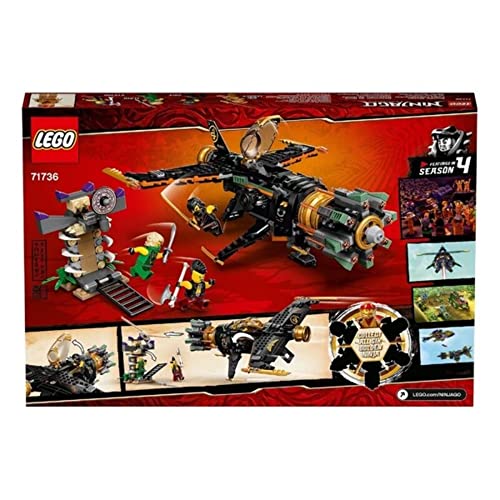 71736 NINJAGO Spara Missili, Aereo Giocattolo con Prigione, Modellino da Costruire Stagione 4 Serie TV, Personaggio Ninja Kai d'Oro da Collezione - Lego - Immagine 7