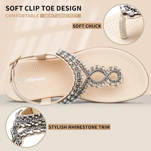 Image of Littleplum Womens Sandals Comfort Arch Support Sandals Summer Walking Shoes Casual Ankle Elastic Flip Flops Shoes