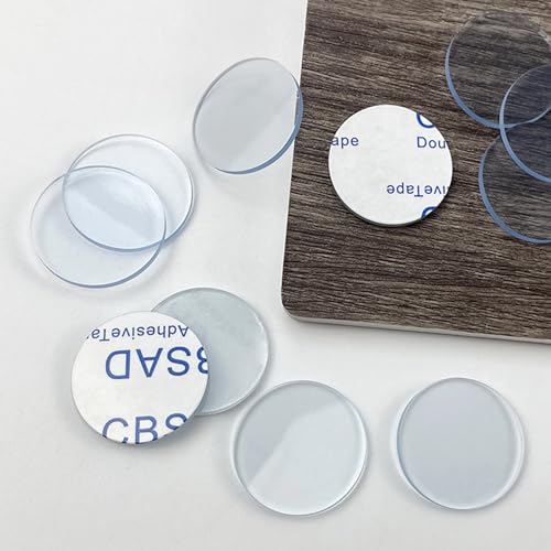 Mrltau 30 stück Transparente Antirutsch Pads, Antirutsch Aufkleber für Tischplatte Rund, Anti Rutsch Unterlage, Anti Rutsch Pads für Esstische, Werkbänke