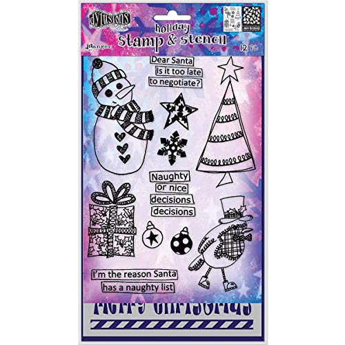 Ranger Dylusions Dear Santa Timbro e Stencil Set