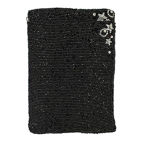 Mary Frances Bubbly Beaded Mini Crossbody Bag with Champagne Motif Novelty Evening Clutch Purse, Black2