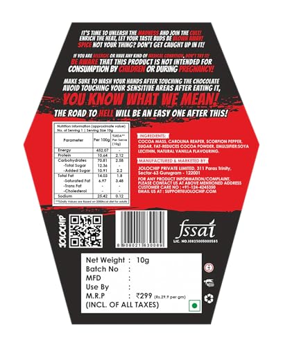 Image of JOLOCHIP World's Hottest Chocolate (10g) & World's Hottest Seasoning (12g) | Extreme Spicy Combo Pack | Perfect for Spice Challenge Lovers (CHOCOLATE + SEASONING)