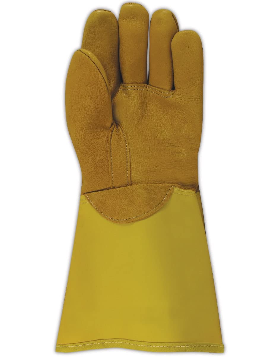 MAGID High Voltage Leather Lineman Protector Glove for Use with Rubber