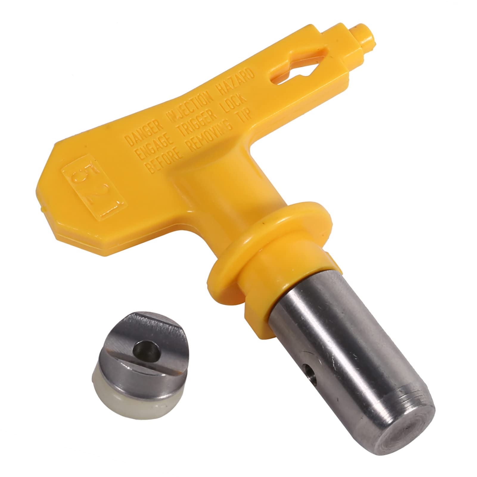 Durable Excellent Atomization,Useful Reversible Tungsten Steel Airless Paint Spray Tip Nozzle Accessories Home Garden Tool,Wide Range,Easy Operation(521)