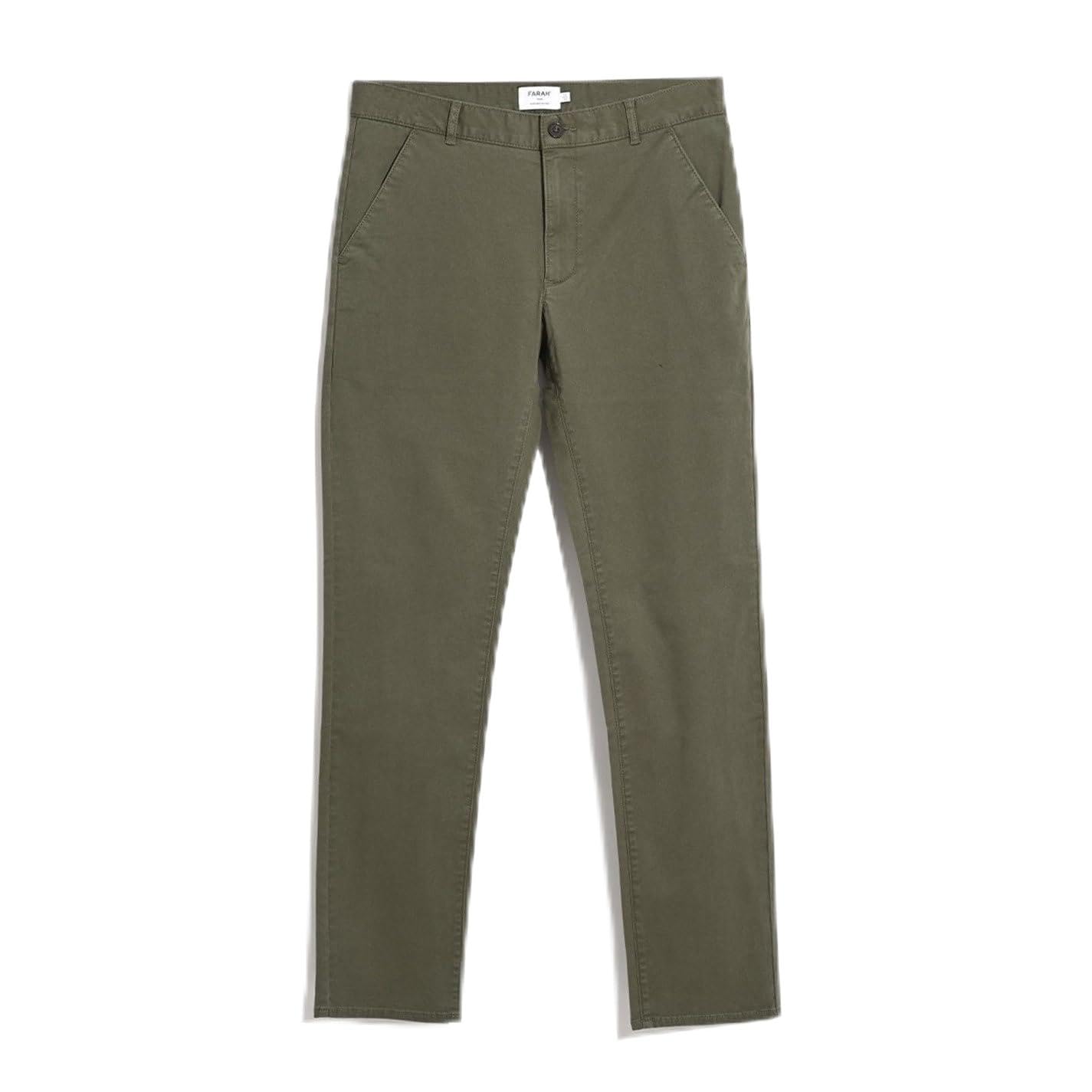 Farah Mens Elm Slim Chinos Olive Green 32W / 32L
