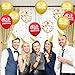 Woosytoo Happy Anniversary Balloons 18Pcs Red Gold Party Decorations for Women Men 12Inch Metallic Confetti Balloons for Indoor Outdoor Party Supplies