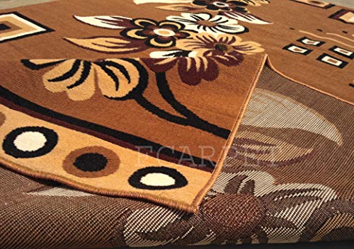 Image of Most Prefer Rectangular Carpet for Your Hall, Bedroom, Living Room & Kitchen 5X7 Feet Gold Color