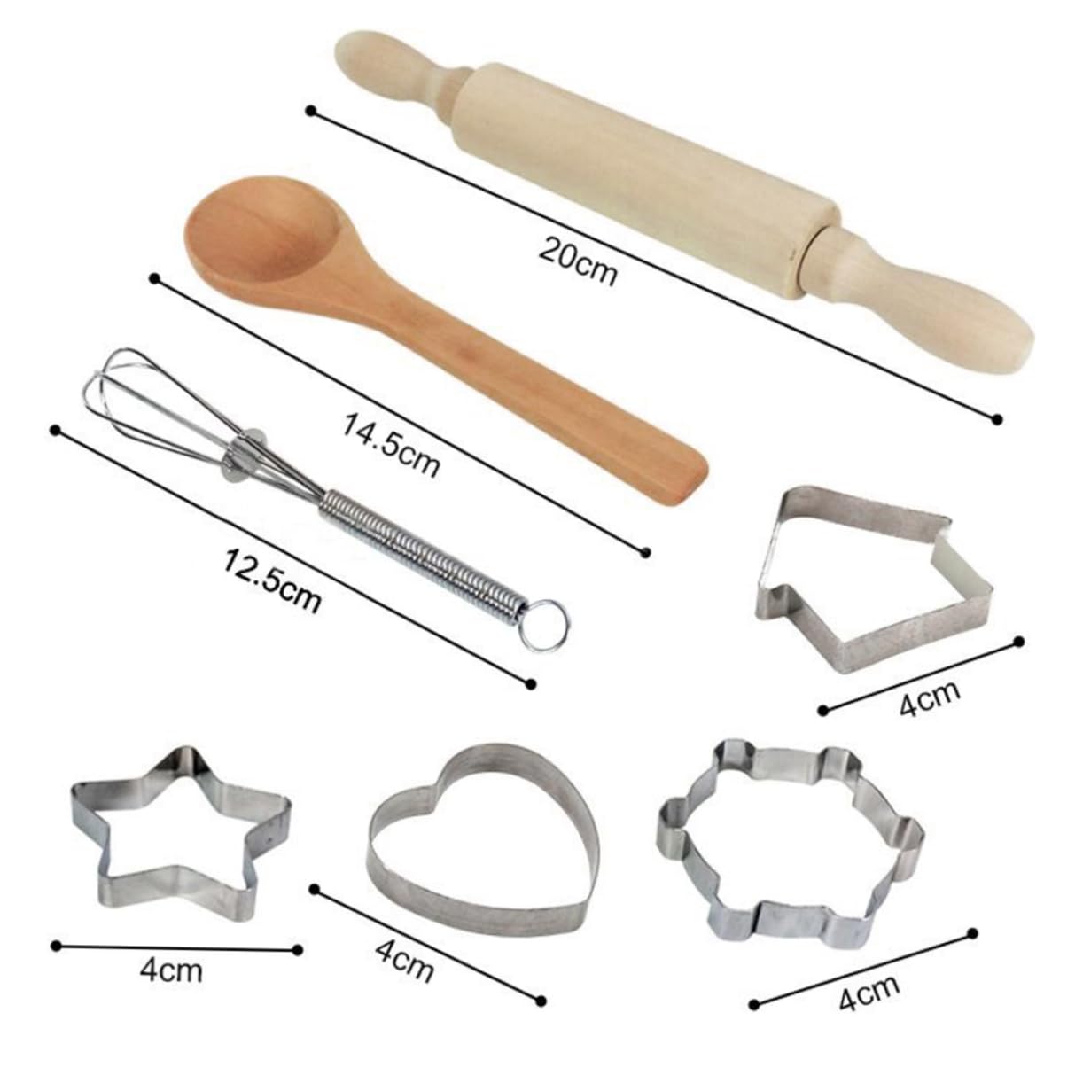 Juego de Cocina Infantil para Niñas Delantal, Gorro y 4 Moldes Adhesivos, Material de Tela Lavable y Fácil de Transportar para Juegos de Cocina y Vacaciones