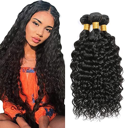 WuvuSnm Kinky Curly Bundles Human Hair Curly Human Hair 3 Bundles 22 24 26 Inch 100 percent Unprocessed Brazilian Virgin Curly Remy Human Hair Extentions Natural Black Color curly 3 bundle