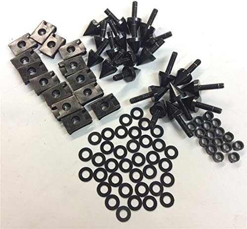SMT-Spike Kit de pernos de carenado compatible con Yamaha YZF-R1 2000-2001 negro B01726BGES