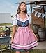 Abaowedding Oktoberfest Costume Women 3Pcs Dirndl Dresses German Oktoberfest Bavarian Carnival Costume Halloween Dress(M,Pink 2)