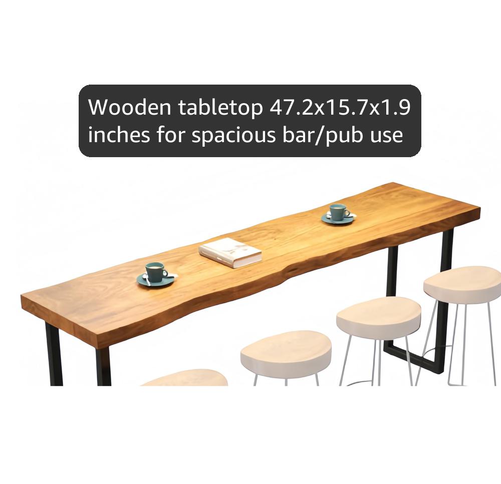 Amazon.com: SQXLXDD Wooden Bar Table (47''L ×16''W × 41''H
